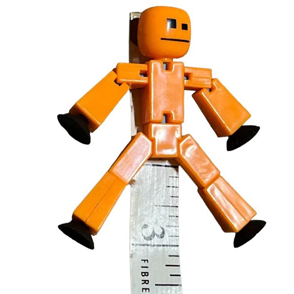 STIKBOT ROBOT Zing Stop Motion ZAnimation Figure Orange 3" Posable Flexible - Picture 3 of 5